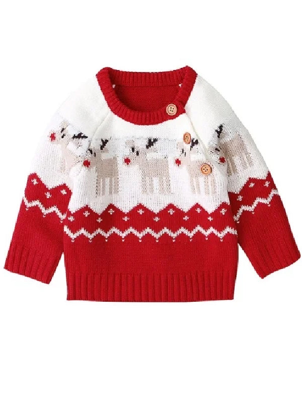 <tc>Коледен пуловер BREEYA червен</tc>