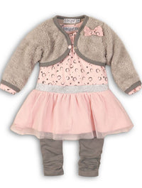 <tc>Бебешка рокля 3 части ALIKA розова</tc>