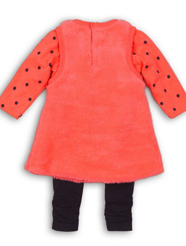 <tc>Бебешка рокля&nbsp; 3 части CONEI оранжева</tc>