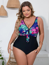 Monokini Maryza Black and Multicolor