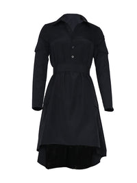 ELEGANT DRESS HEATHUR black (belt not included)