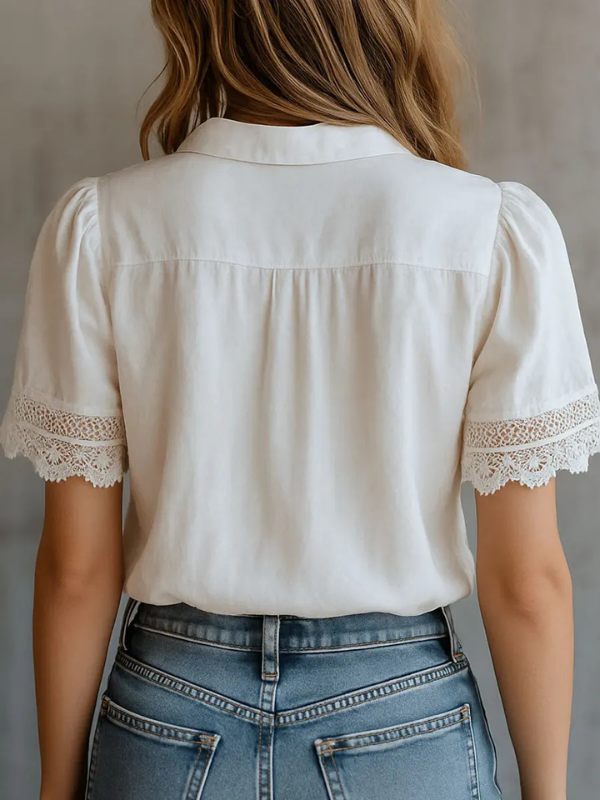 ELEGANT LACE BLUSE SARITA white