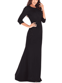 <tc><!-- x-tinymce/html -->Дълга рокля с апликации ROSINA черна</tc>