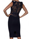 ELEGANT LACE MIDI DRESS GLEDA dark blue