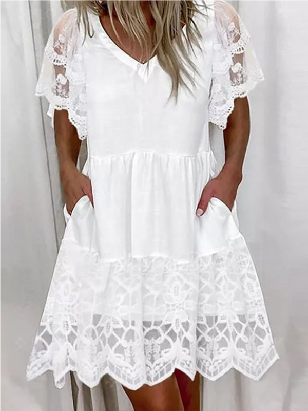 <tc>Лятна рокля VONNI бяла</tc>