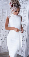 MIDI DRESS KEILANI white