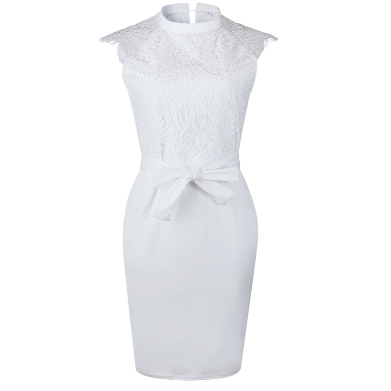 MIDI DRESS KEILANI white